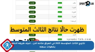 نتائج الثالث المتوسط 2025 في العراق متاحة الآن.. اعرف طريقة الاطلاع بخطوات سهلة
